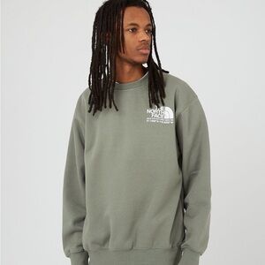 Northface Crew Neck Unisex Street Style U-Neck In Color Mystic Sage Sz Large